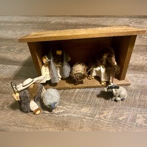 Vintage 1995 Lizzie High The Little Ones Nativity Scene • 6pc Set • Tags